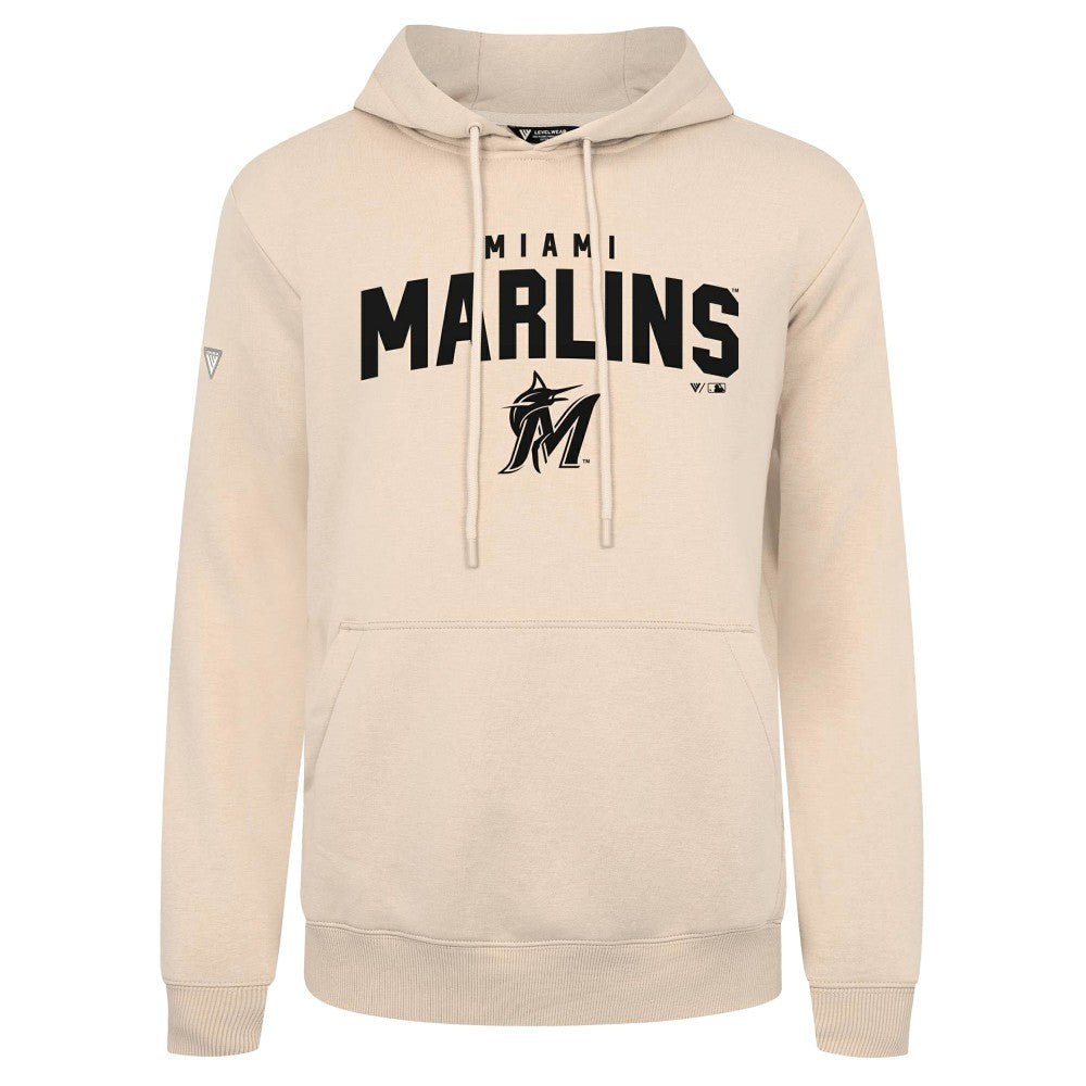 Miami Marlins Levelwear Podium Team Arch Pullover Hoodie Outlet