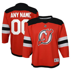 New Jersey Devils Youth Replica Custom Jersey - Red | NHL Clearance