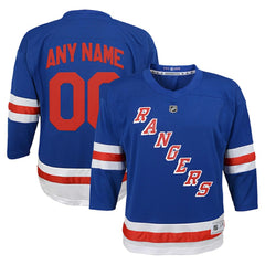 New York Rangers Youth Replica Custom Jersey - Blue | NHL near me