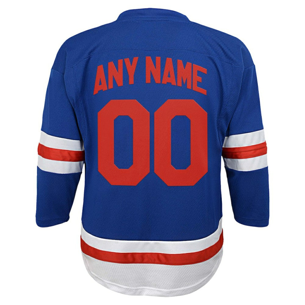 New York Rangers Youth Replica Custom Jersey - Blue | NHL near me