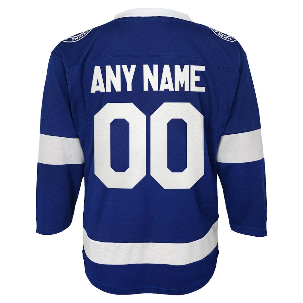 Tampa Bay Lightning Youth Replica Custom Jersey - Blue | NHL Clearance
