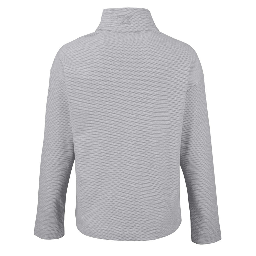 Green Bay Packers Cutter & Buck Women's Hunts Point Eco Half-Snap Sweatshirt - Gray - NFL