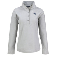 Indianapolis Colts Cutter & Buck Women's Hunts Point Eco Half-Snap Sweatshirt - Gray - NFL