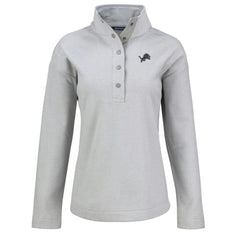 Detroit Lions Cutter & Buck Women's Hunts Point Eco Half-Snap Sweatshirt - Gray - NFL