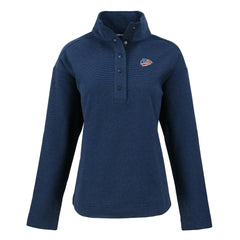 Kansas City Chiefs Cutter & Buck Women's Hunts Point Eco Half-Snap Sweatshirt - Navy - NFL