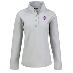 New England Patriots Cutter & Buck Women's Hunts Point Eco Half-Snap Sweatshirt - Gray - NFL