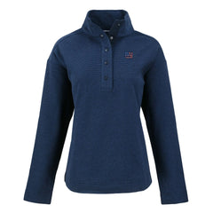 New York Giants Cutter & Buck Women's Hunts Point Eco Half-Snap Sweatshirt - Navy - NFL