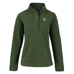 Minnesota Vikings Cutter & Buck Women's Hunts Point Eco Half-Snap Sweatshirt - Green - NFL