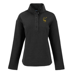 Pittsburgh Steelers Cutter & Buck Women's Hunts Point Eco Half-Snap Sweatshirt - Black - NFL