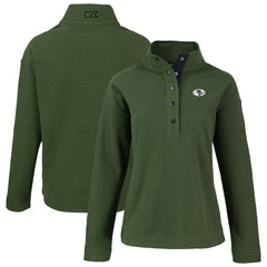 San Francisco 49ers Cutter & Buck Women's Hunts Point Eco Half-Snap Sweatshirt - Green - NFL