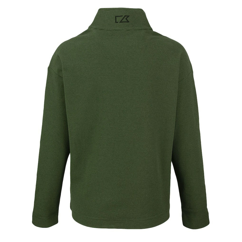San Francisco 49ers Cutter & Buck Women's Hunts Point Eco Half-Snap Sweatshirt - Green - NFL