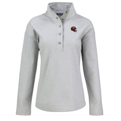 Washington Commanders Cutter & Buck Women's Hunts Point Eco Half-Snap Sweatshirt - Gray - NFL
