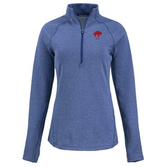 Buffalo Bills Cutter & Buck Women's Peshastin Eco Fleece Recycled Tri-Blend Raglan Half-Zip Jacket - Heather Royal - NFL