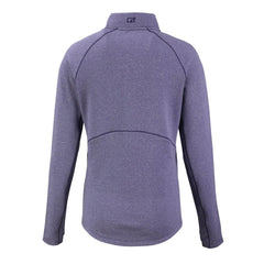 Baltimore Ravens Cutter & Buck Women's Peshastin Eco Fleece Recycled Tri-Blend Raglan Half-Zip Jacket - Heather Purple - NFL