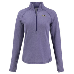 Baltimore Ravens Cutter & Buck Women's Peshastin Eco Fleece Recycled Tri-Blend Raglan Half-Zip Jacket - Heather Purple - NFL