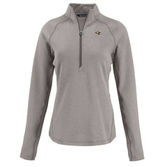 Baltimore Ravens Cutter & Buck Women's Peshastin Eco Fleece Recycled Tri-Blend Raglan Half-Zip Jacket - Heather Gray - NFL