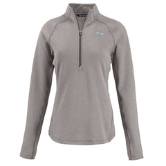 Baltimore Ravens Cutter & Buck Women's Peshastin Eco Fleece Recycled Tri-Blend Raglan Half-Zip Jacket - Heather Gray - NFL
