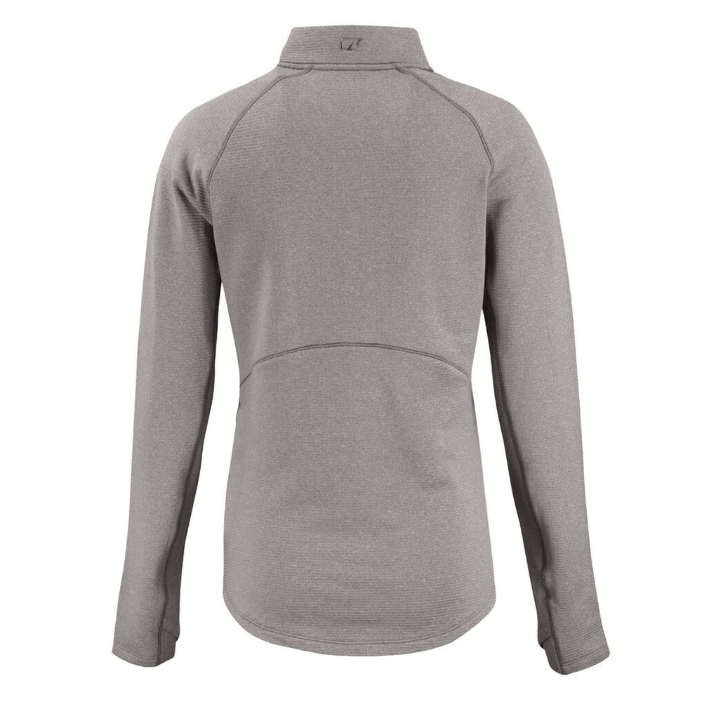 Baltimore Ravens Cutter & Buck Women's Peshastin Eco Fleece Recycled Tri-Blend Raglan Half-Zip Jacket - Heather Gray - NFL