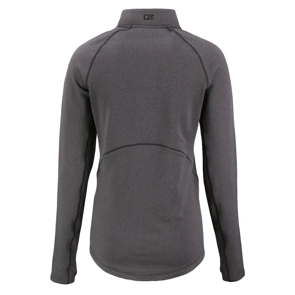 Cincinnati Bengals Cutter & Buck Women's Peshastin Eco Fleece Recycled Tri-Blend Raglan Half-Zip Jacket - Heather Black - NFL