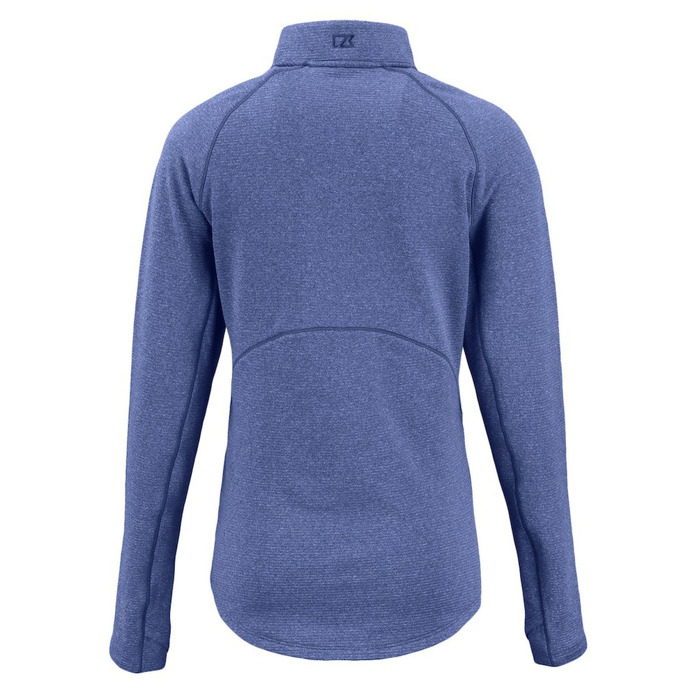 Indianapolis Colts Cutter & Buck Women's Peshastin Eco Fleece Recycled Tri-Blend Raglan Half-Zip Jacket - Heather Royal - NFL