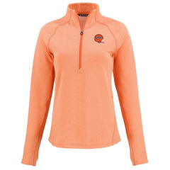 Cincinnati Bengals Cutter & Buck Women's Peshastin Eco Fleece Recycled Tri-Blend Raglan Half-Zip Jacket - Heather Orange - NFL