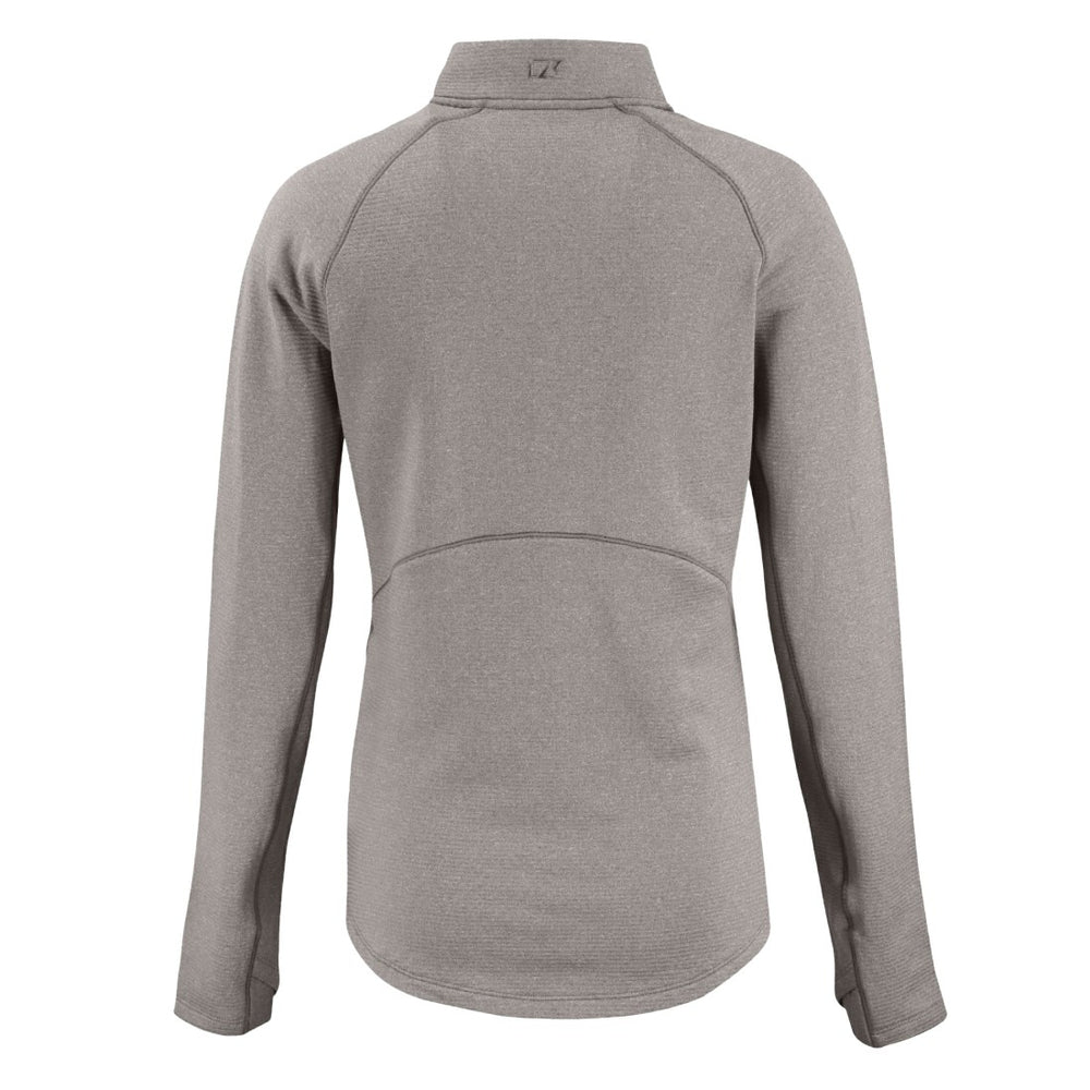 Detroit Lions Cutter & Buck Women's Peshastin Eco Fleece Recycled Tri-Blend Raglan Half-Zip Jacket - Heather Gray - NFL