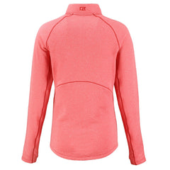 Kansas City Chiefs Cutter & Buck Women's Peshastin Eco Fleece Recycled Tri-Blend Raglan Half-Zip Jacket - Heather Red - NFL