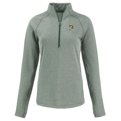 Green Bay Packers Cutter & Buck Women's Peshastin Eco Fleece Recycled Tri-Blend Raglan Half-Zip Jacket - Heather Green - NFL