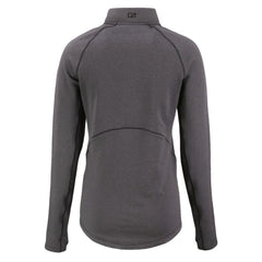 Green Bay Packers Cutter & Buck Women's Peshastin Eco Fleece Recycled Tri-Blend Raglan Half-Zip Jacket - Heather Black - NFL