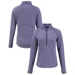 Minnesota Vikings Cutter & Buck Women's Peshastin Eco Fleece Recycled Tri-Blend Raglan Half-Zip Jacket - Heather Purple - NFL