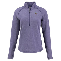 Minnesota Vikings Cutter & Buck Women's Peshastin Eco Fleece Recycled Tri-Blend Raglan Half-Zip Jacket - Heather Purple - NFL