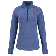 New England Patriots Cutter & Buck Women's Peshastin Eco Fleece Recycled Tri-Blend Raglan Half-Zip Jacket - Heather Royal - NFL