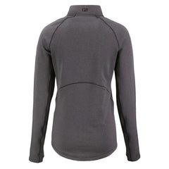 Washington Commanders Cutter & Buck Women's Peshastin Eco Fleece Recycled Tri-Blend Raglan Half-Zip Jacket - Heather Black - NFL