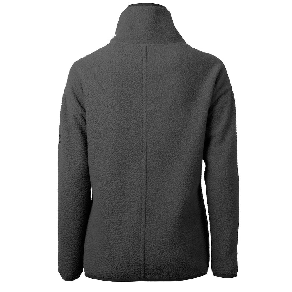 New Orleans Saints Cutter & Buck Women's Helmet Cascade Eco Sherpa Fleece Half-Zip Jacket - Charcoal - NFL