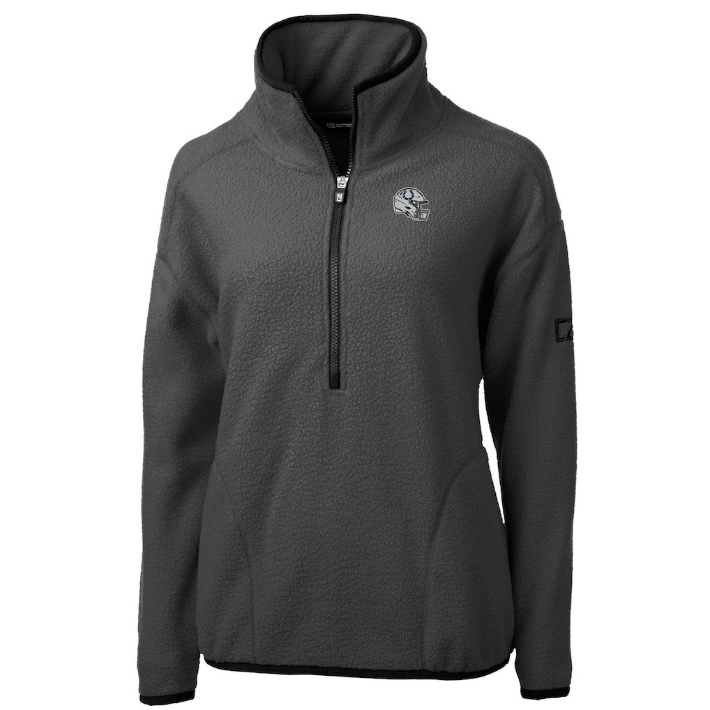 Indianapolis Colts Cutter & Buck Women's Helmet Cascade Eco Sherpa Fleece Half-Zip Jacket - Charcoal - NFL