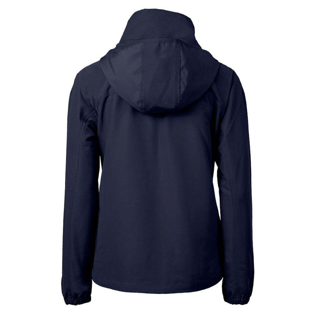Chicago Bears Cutter & Buck Women's Charter Eco Recycled Half-Zip Hooded Anorak Jacket - Navy - NFL