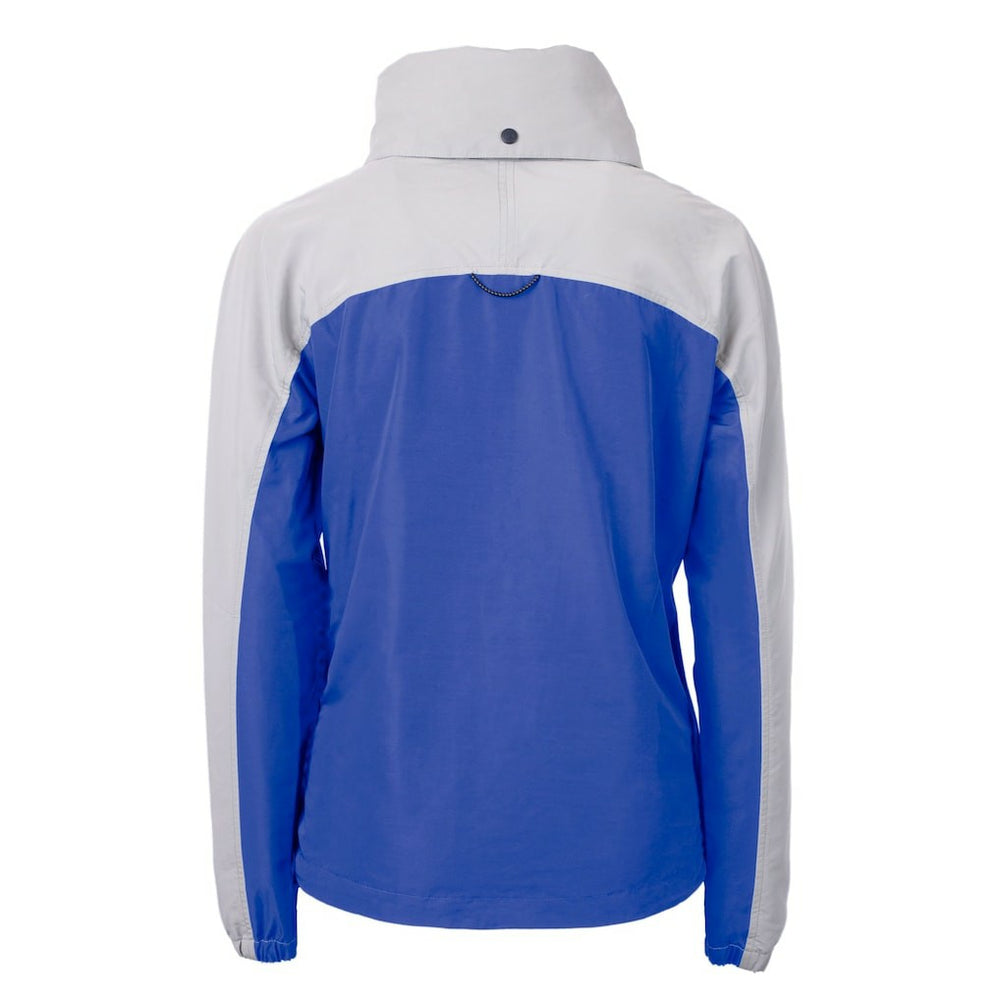 Seattle Seahawks Cutter & Buck Women's Charter Eco Recycled Half-Zip Hooded Anorak Jacket - Blue - NFL