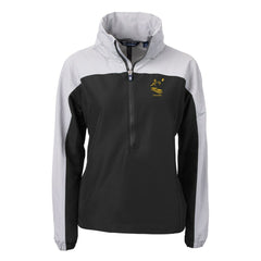 Pittsburgh Steelers Cutter & Buck Women's Charter Eco Recycled Half-Zip Hooded Anorak Jacket - Black - NFL