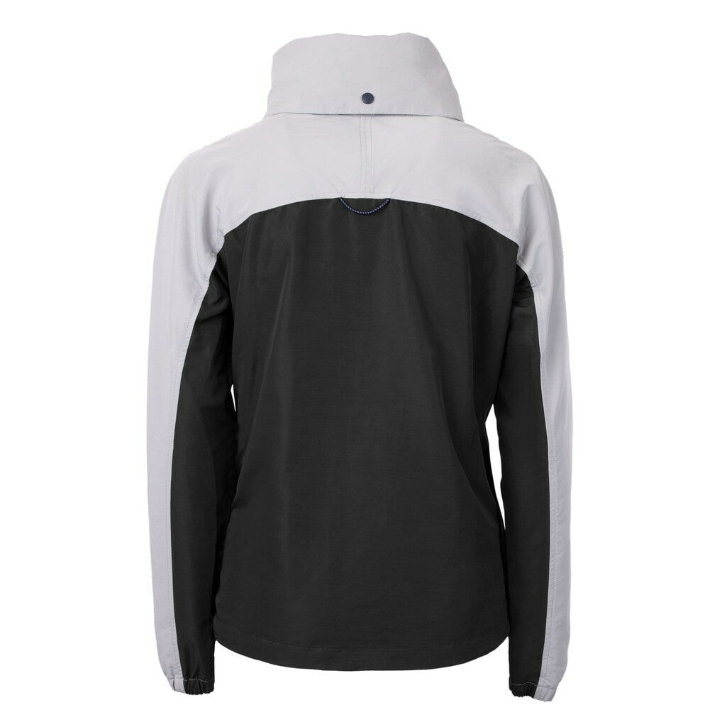 San Francisco 49ers Cutter & Buck Women's Charter Eco Recycled Half-Zip Hooded Anorak Jacket - Black - NFL