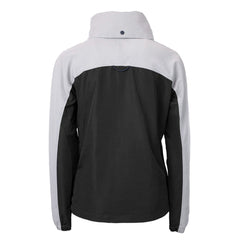 Detroit Lions Cutter & Buck Women's Charter Eco Recycled Half-Zip Hooded Anorak Jacket - Black - NFL