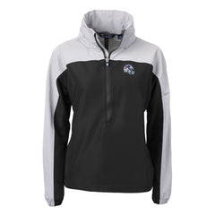 Buffalo Bills Cutter & Buck Women's Charter Eco Recycled Half-Zip Hooded Anorak Jacket - Black - NFL