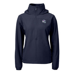 Buffalo Bills Cutter & Buck Women's Charter Eco Recycled Half-Zip Hooded Anorak Jacket - Navy - NFL