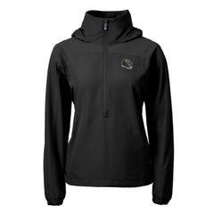 Baltimore Ravens Cutter & Buck Women's Charter Eco Recycled Half-Zip Hooded Anorak Jacket - Black - NFL