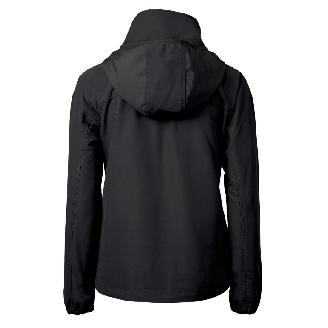 Detroit Lions Cutter & Buck Women's Charter Eco Recycled Half-Zip Hooded Anorak Jacket - Black - NFL