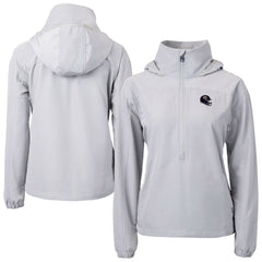 Chicago Bears Cutter & Buck Women's Charter Eco Recycled Half-Zip Hooded Anorak Jacket - Gray - NFL