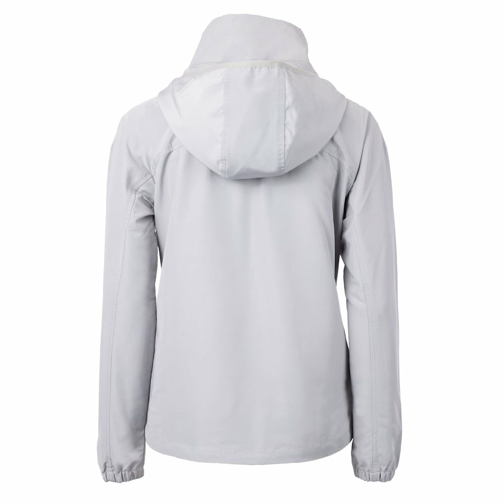 Chicago Bears Cutter & Buck Women's Charter Eco Recycled Half-Zip Hooded Anorak Jacket - Gray - NFL
