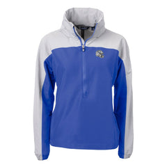 Indianapolis Colts Cutter & Buck Women's Charter Eco Recycled Half-Zip Hooded Anorak Jacket - Blue - NFL