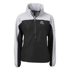 Las Vegas Raiders Cutter & Buck Women's Charter Eco Recycled Half-Zip Hooded Anorak Jacket - Black - NFL