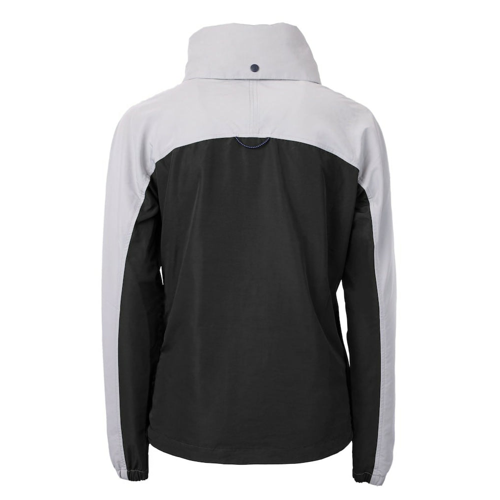 Miami Dolphins Cutter & Buck Women's Charter Eco Recycled Half-Zip Hooded Anorak Jacket - Black - NFL