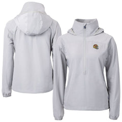 San Francisco 49ers Cutter & Buck Women's Charter Eco Recycled Half-Zip Hooded Anorak Jacket - Gray - NFL